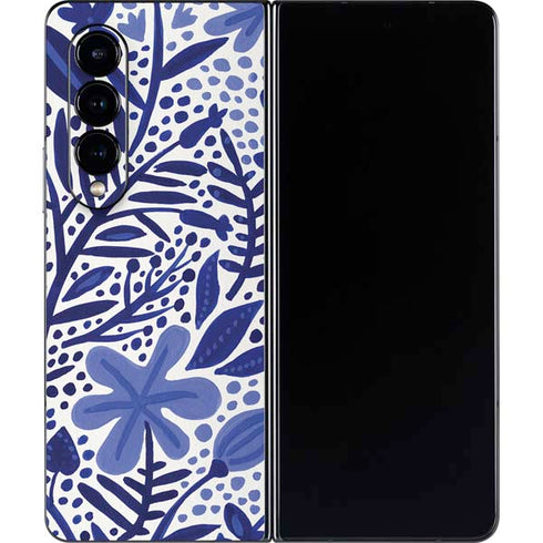 Cat Coq Blue Garden Galaxy Z Fold4 5G Skin